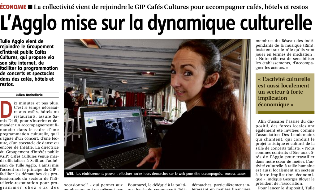 [CAFÉS-CULTURES] Un site internet pour aider les bars, hôtels et restos à programmer des spectacles