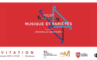 [CONTRAT DE FILIÈRE] Invitation : signature de l’avenant au Contrat de Filière Musique et variétés en Nouvelle-Aquitaine